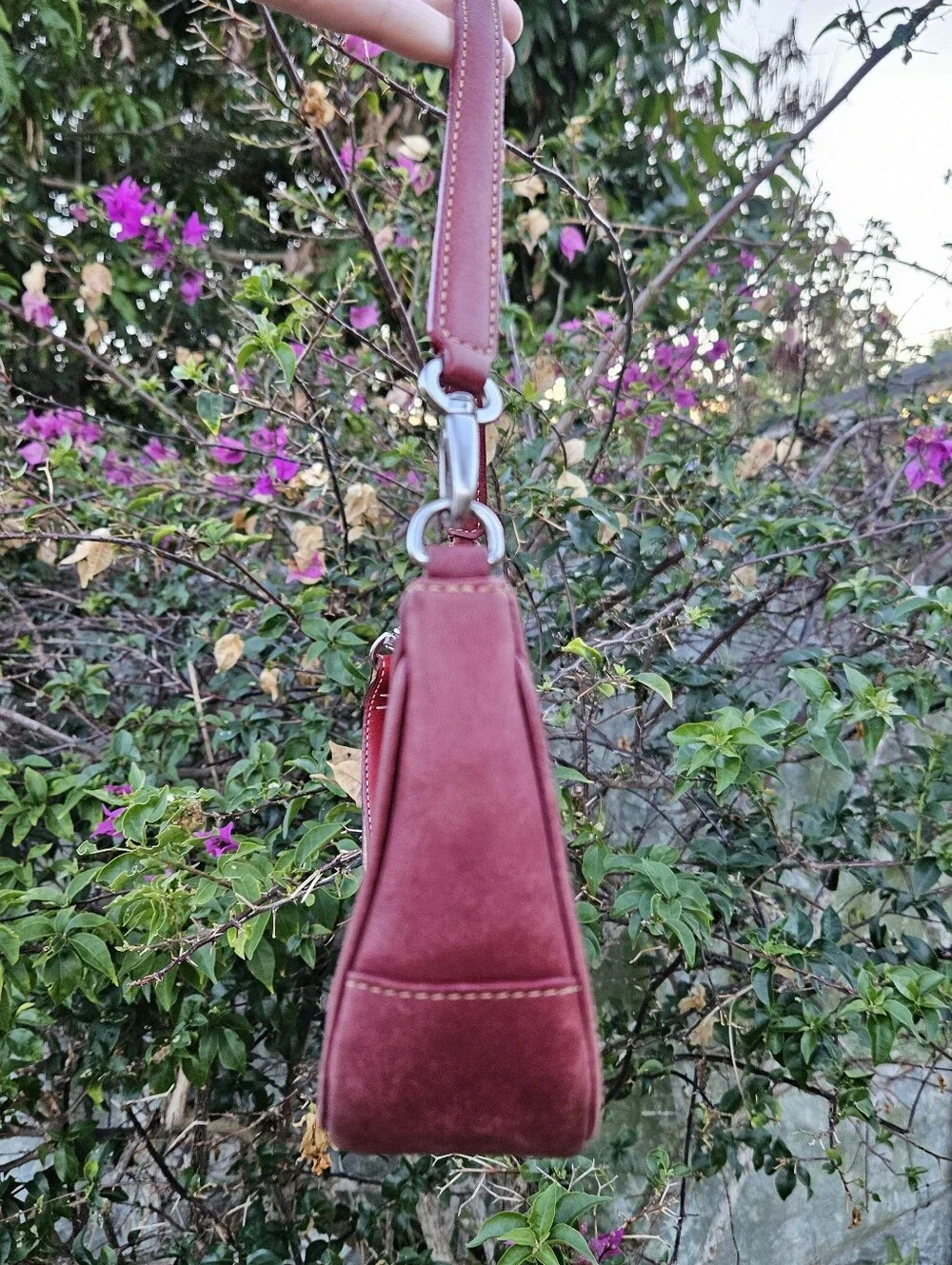 Vintage Coach Red Demi Shoulder Bag 7785